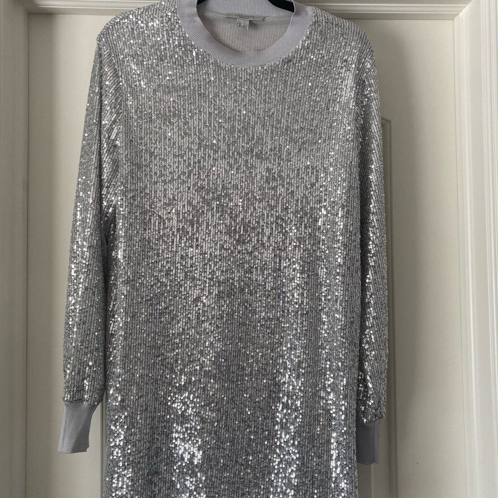 All Saints Silver Juela Mini Dress